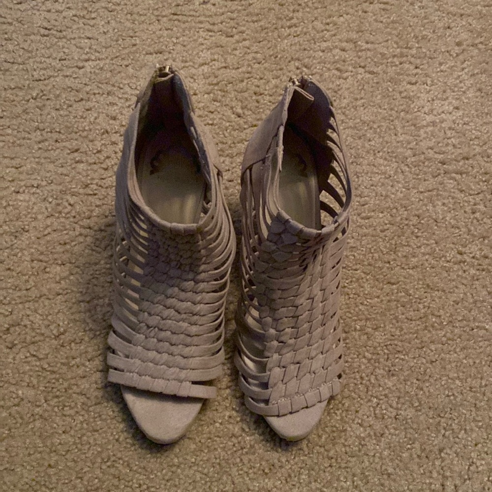 Tan or beige Ferralicious imitation suede Bootie